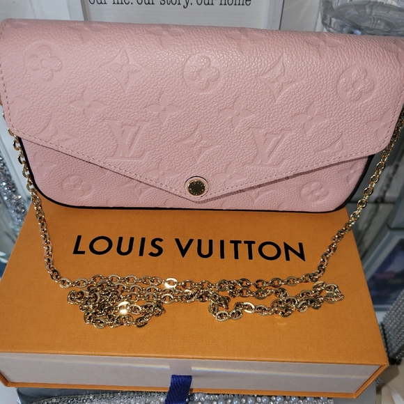 NWT 💯 Authentic Louis vuitton Felicie GM Rose Pink - Picture 4 of 13